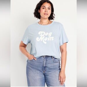 Old navy dog mom Soft Blue Graphic Tee